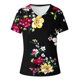 thumbnail image 4 of Fiudx Ofertas Del Día Camisetas Holgadas de Manga Corta con Cuello En V Informales con Estampado de Moda para Mujer, 4 of 4