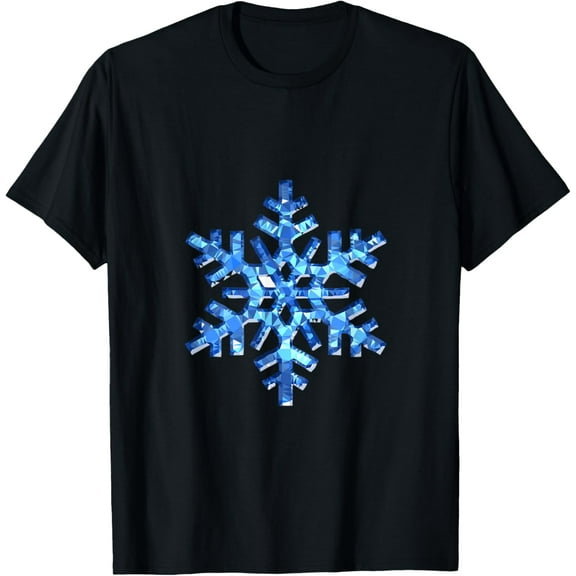 Snowflake T-Shirt men and women can wear, black, white, gifts
