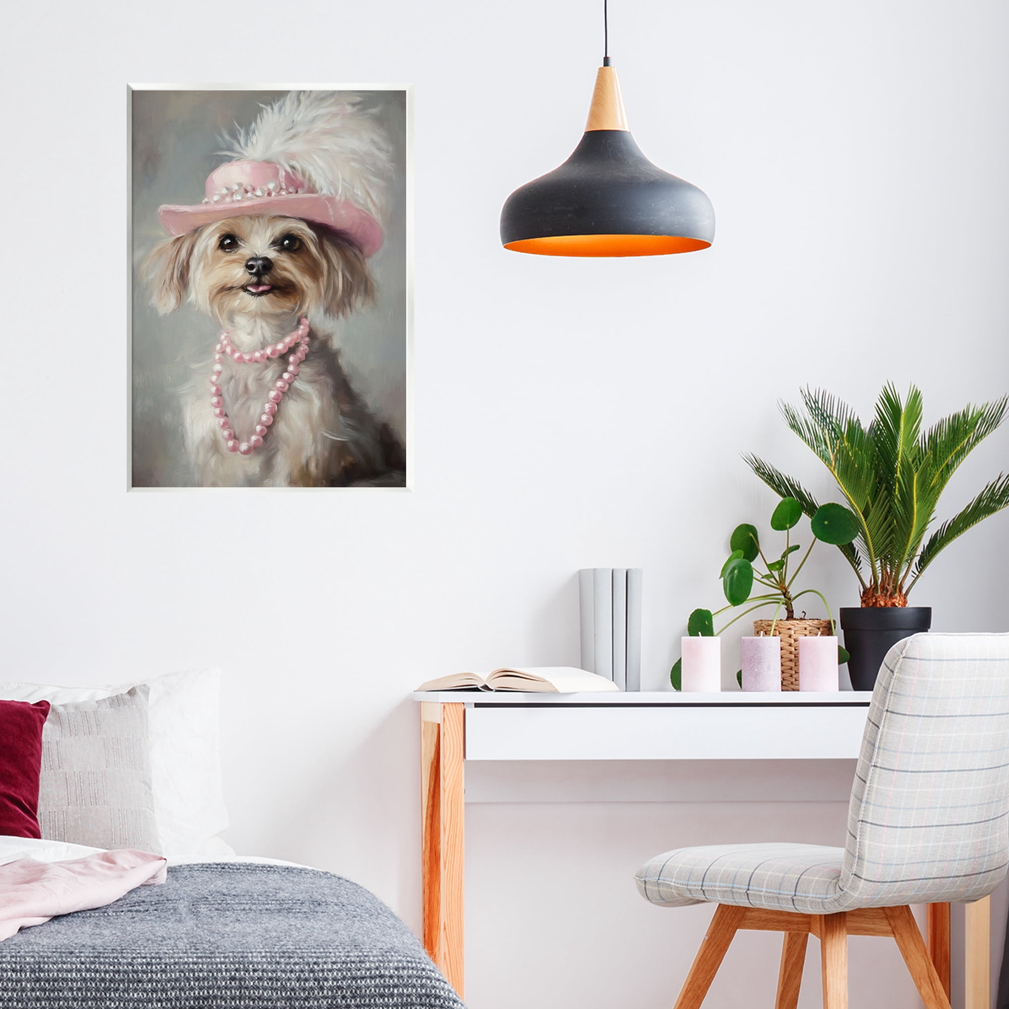 Stupell Industries Lady Yorkie Portrait Wall Plaque Art, design by Tina LeCour