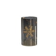 thumbnail image 1 of Led Cylinder Glass Stand 5.9" Gold Snowflake Small, 1 of 3