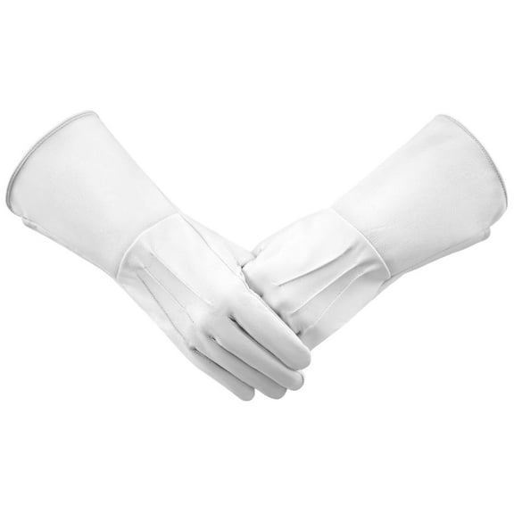 Genuine Leather Long Arm Cuff Gloves, Gauntlet Medieval Gloves For Men