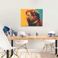 thumbnail image 5 of Gukieu Watercolor Glasses Guinea Pig Print Canvas Decorative Hanging Painting, Waterproof Art Wall Decoration with Frame, Suitable for Living Room, Bedroom, 5 of 6