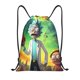 thumbnail image 1 of Bolsa con cordón clásica de Rick y Morty, plegable, para deportes, fitness, unisex, bolsa de viaje para deportes de playa, mediana, 1 of 8