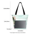 thumbnail image 3 of Salouo Flowers And Turquoise Wooden for Shoppers Tote for Women Foldable Handbags with Big Capacity Casual One-Shoulder Shopping Bag Hobo Bags Fit for Office/Shopping/Park, 3 of 6