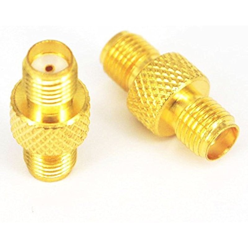 SMA Female to Female Barrel Adapter RF Coax Connector Straight GRIP