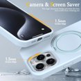 thumbnail image 3 of MKEUDQ-Case for iPhone 13 Case with Magnetic Invisible Stand - MagSafe Compatible, Military Drop Tested, Shockproof Silicone Cover for Women and Men (6.1", 2021) - iPhone 13, Blue, 3 of 4