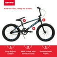 thumbnail image 4 of Huffy HX Pro BMX Bike, 20" Wheels, Aluminum Frame, Ages 7+, Black/Teal, 4 of 15