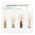 thumbnail image 4 of Globe Electric 20" Fillable Clear Glass White Linen Shade Table Lamp, 4 of 7