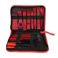 thumbnail image 1 of 19pcs Radio Stéréo Outil de Fixation Pinces Pinces de Porte Clip Kit Outils de Retrait de Panneau Rouge, 1 of 8