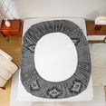 thumbnail image 5 of Homewish Grey Triangle Aztec Bed Sheets, Western Hippie Bohemian King Sheets, Tribal Cowgirl Cowboy Sheet Set, Microfiber Bedroom Decor, 4-Piece, 5 of 7