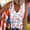 A194 Multicolor, variant on Xdegoge 4th of July Henley Tank Tops for Women Vintage USA Flag Graphic Print V Neck Sleeveless Button Up Ribbed Shirts Casual Patriotic Summer Vacation Tee Tops
