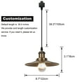 thumbnail image 2 of Kiven Anti Glare J-Type Track Lighting Pendants, 1-Light J Track Pendant Lights,Industrial J Track Light Pedant for Kitchen Island Restaurant Hallway, Bronze, 2 of 7