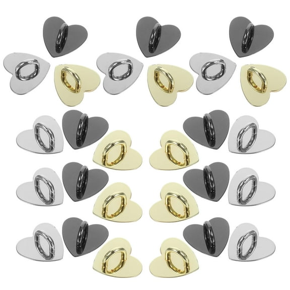 CTIRCHIU 30pcs Heart Shaped Adhesive Phone Hook Alloy for Smartphone DIY Enthusiasts Daily Use