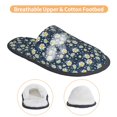 thumbnail image 3 of Balery Daisy Floral B Pantuflas de Casa de Felpa Silenciosas con Diseño Estampado, Zapatillas Cómodas Antideslizantes de Algodón para Interior-Large, 3 of 8