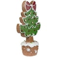 thumbnail image 3 of Northlight Gingerbread Cookie Christmas Tree with Bow Decoration - 8", 3 of 9
