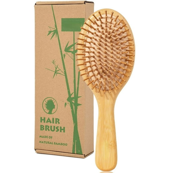ZJQYDS Hair brush, Natural Bamboo Paddle Detangling Hairbrush, Massage Scalp Thick/Thin/Curly/Dry Hair For Women & Men