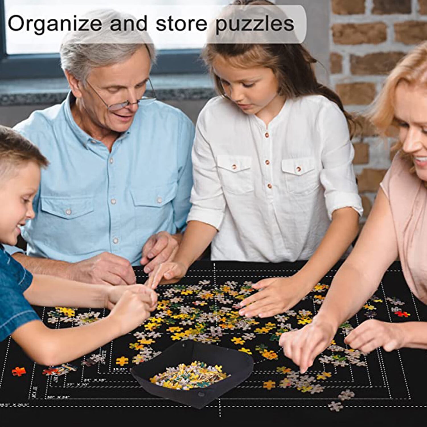  Jigsaw Puzzle Board 1000 500 Pieces, Portable 6 Storage Sorting  Tray Table Mat Holder Large Puzzles Organizer Gift Keeper Pad Saver with 6  Case Accessories Frame Glue Sorter Sheets Adults Kids