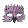 thumbnail image 2 of Wovilon Halloween Upscale Halfface Leather Feathered Beak Mask, 2 of 7