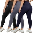 thumbnail image 6 of ZENFLEX 3 Pack Plus Size Leggings for Women-High Waist Stretchy Soft Pants for Workout Running Yoga, 6 of 6