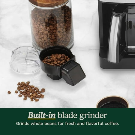 Cuisinart - Coffee Center Grind & Brew Plus 12-Cup Coffee Maker with Carafe and Single Serve Brewer - Black Stainless Steel