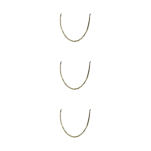 kurtrusly Wide Application Chain Necklaces Hip Hop Style Exquisite Workmanship Fashionable Metal Easy Matching gold 45cm 3Set