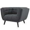 thumbnail image 3 of Modern Contemporary Urban Design Living Room Lounge Club Lobby Armchair and Loveseat Sofa Set, Fabric, Grey Gray, 3 of 5