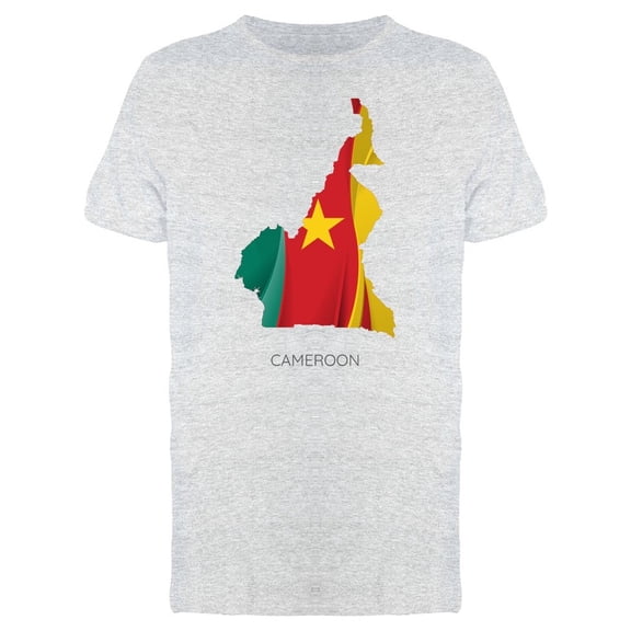 Flag Texture Cameroon Map Tee Men's -Image by Shutterstock