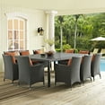 thumbnail image 2 of Modern Contemporary Urban Design Kitchen Room Dining Table, Brown, Rattan, 2 of 2