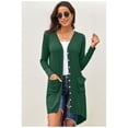 thumbnail image 3 of Women's Long Cardigans Button Down Solid Loose Cardigans with Pockets, 3 of 3