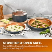 Gotham Steel Nonstick Pots and Pans 10 Piece Kitchen Ceramic Cookware Set Cooking Frying Skillet Sauce Pan Gray