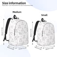 thumbnail image 2 of Disketp Heart Rabbit print Canvas Backpack Lightweight Travel Daypack Student Rucksack Laptop Backpack-, 2 of 5