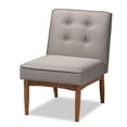 thumbnail image 2 of Baxton Studio Arvid Mid-Century Modern Gray Fabric Upholstered Wood Dining Chair, 2 of 9