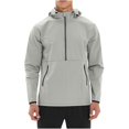 thumbnail image 2 of Styesk Jackets for Men Men's Stitching Drawstring Hooded Slim Fashion Jacket Coat Outwear, 2 of 9