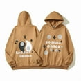thumbnail image 1 of Sweat à Capuche en Velours Décontracté Imprimé Lettres Planète Cassée-9 Taille [2486 Jaune Rétro]-TG, 1 of 1