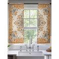 thumbnail image 2 of Burnt Orange Boho Sheer Curtains 63 Inch Length 2 Panels Set, Southwestern Ethnic Geometric Voile Window Treatment Rod Pocket Curtains Sheers Drapes for Bedroom/Living Room/Kitchen 52x"63"x2, 2 of 7