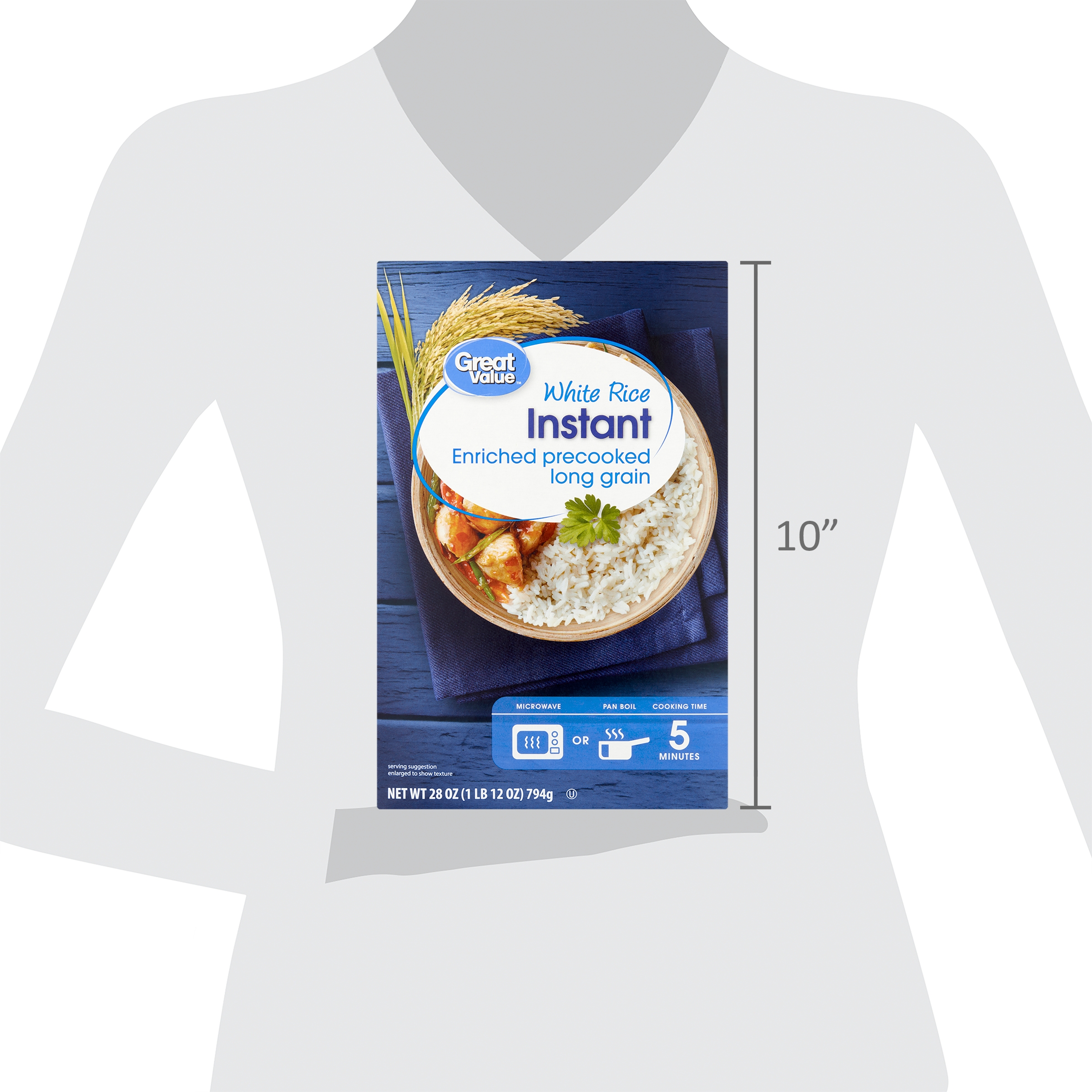 Great Value Instant White Rice, 28 oz - Walmart.com
