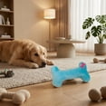 thumbnail image 4 of Plush Dog Chew Toy 6 in Interactive Squeaky Stuffed Animal for Boredom Relief Durable Molar Teething Pet Toy for Small Medium Dogs 6" Blue, 4 of 5