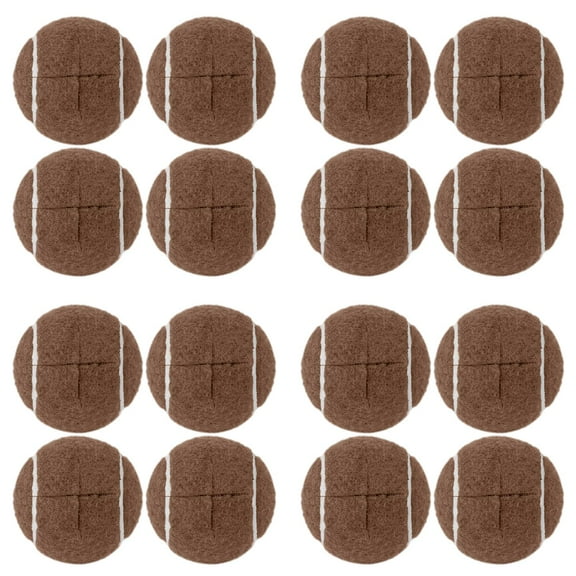 16 Pcs Heavy Duty Precut Tennis Balls for Furniture Legs and Floor Protection 2.56 Inch Chairs Desks Furniture Tennis Balls for Chairs Feet Long Lasting Foot Covers