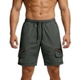 thumbnail image 5 of Lenpel Cargo Shorts for Men Elastic Waist Drawstring Big and Tall Hiking Shorts Plus Size Athletic Casual Shorts with Pockets, 5 of 7