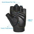 thumbnail image 4 of Guantes de moto KAIWENDE de piel acolchada con gel para medio dedo, 4 of 8