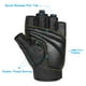 thumbnail image 4 of Guantes de moto KAIWENDE de piel acolchada con gel para medio dedo, 4 of 8