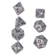 thumbnail image 1 of Dados poliédricos para juegos de mesa, 7 piezas de dados poliédricos con revestimiento para juegos de rol, dados poliédricos elegantes y modernos, 1 of 14