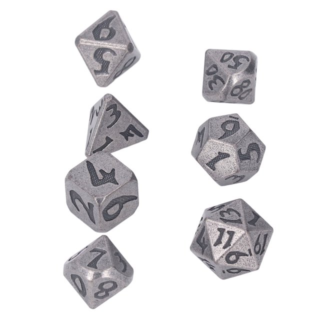 Dados poliédricos para juegos de mesa, 7 piezas de dados poliédricos con revestimiento para juegos de rol, dados poliédricos elegantes y modernos