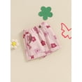 thumbnail image 3 of Suealasg Kids Baby Girls Summer Shorts 6M 1T 2T 3T 4T Toddler Girls Elastic Waist Strawberry Floral Print Casual Short Pants, 3 of 7