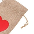 thumbnail image 3 of FUTUREORYY 6Pcs Assorted Color Durable Burlap Drawstring Bags Valentines Day Candy Pouches for Festival and Party Use, 3 of 6
