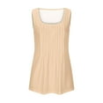 thumbnail image 6 of Timegard Womens Plus Size Tank Top Round Neck Pleated Casual Tunic Top Solid Color Comfy Sleeveless, 6 of 6