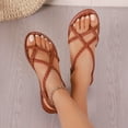 thumbnail image 5 of Wowcloth Women's Braided Flat Sandals – Solid Color Woven Design with Comfortable Sole for Spring Summer Casual Outwear, 5 of 9
