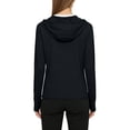 thumbnail image 4 of Garbnen M-4XL Sun Protection Jacket Women Long Sleeve Zip Up Hoodie Women with Pockets Summer Camping Going Out Women Sun Shirt with Thumb Holes Black XXL, 4 of 5