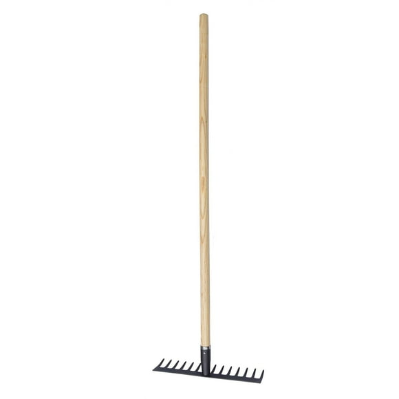 Expert Gardener Hardwood Handle 14-Tine Level Rake, Spread gravel, soil and mulch