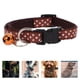 thumbnail image 2 of Collar de lunares para cachorros de perros y gatos pequeños con cascabel de 1 cm de ancho (café), 2 of 8